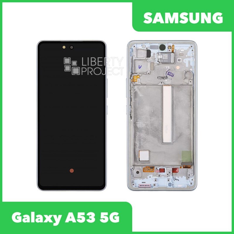 LCD дисплей для Samsung Galaxy A53 5G SM-A536 GH82-28025A в рамке (голубой) 100% OR SP — фото 2