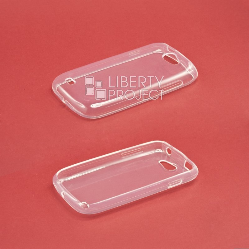 Силиконовый чехол для Samsung i8150 TPU Case (белый прозрачный)