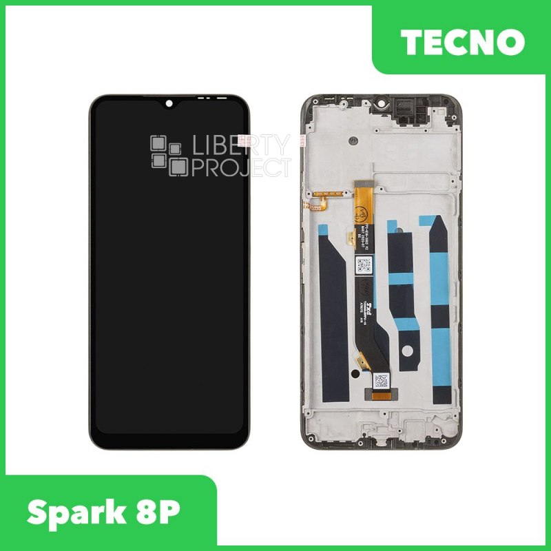 LCD дисплей для Tecno Spark 8P (KG7N) с тачскрином в рамке (черный) OR LCD — фото 2