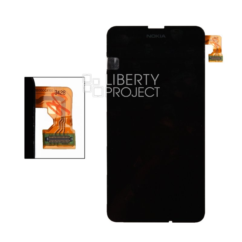 LCD дисплей для Nokia Lumia 630 (RM-976, RM-977, RM-978) с тачскрином (черный)