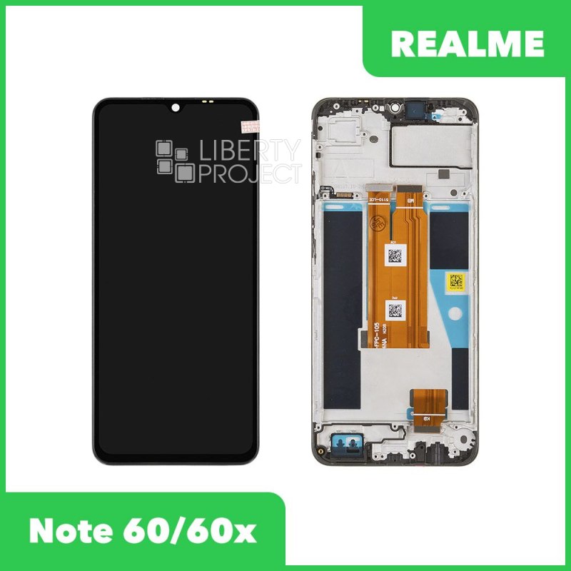 LCD дисплей для Realme Note 60/60x (RMX3933/RMX3938) с тачскрином в рамке (черный) OR LCD — фото 2