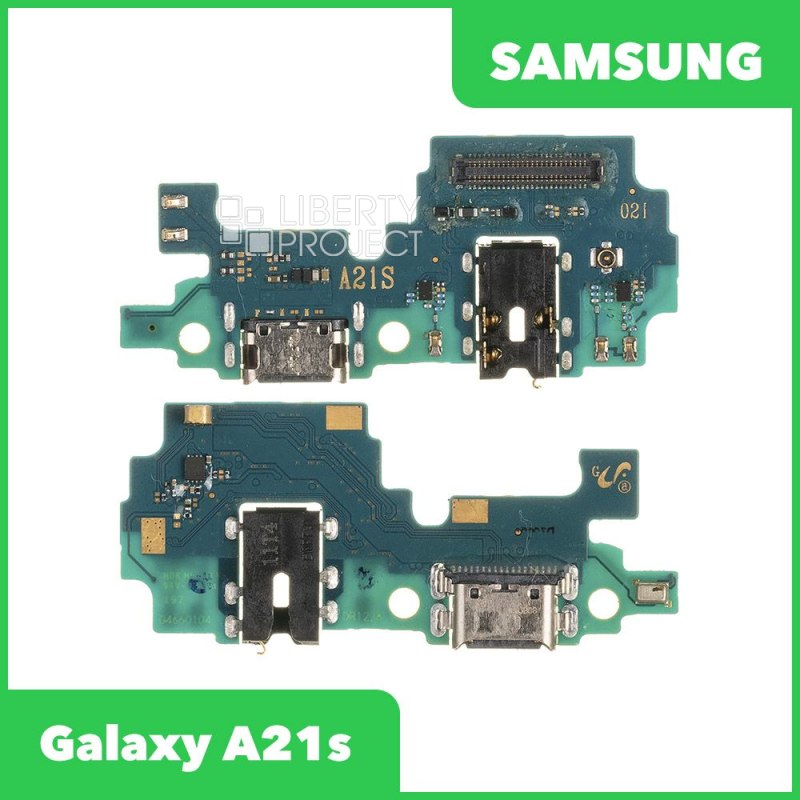 Шлейф/FLC Samsung Galaxy A21s SM-A217 на системный разъём/разъём гарнитуры/микрофон, ориг — фото 2