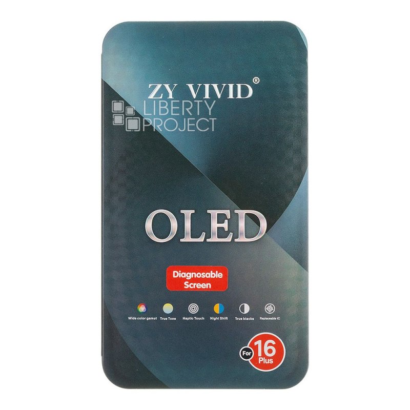 LCD дисплей для Apple iPhone 16 Plus (черный) матрица ZY OLED (привязка без пайки) — фото 4
