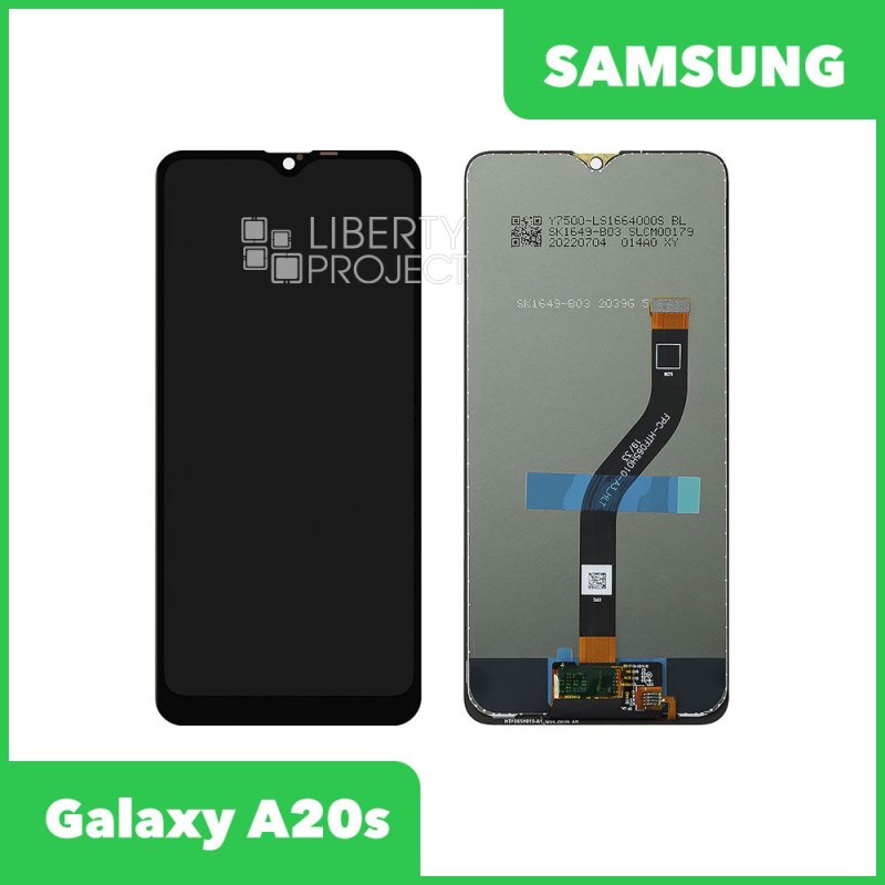 Дисплей для Samsung Galaxy A20s SM-A207F/DS в сборе без рамке (черный) 100% оригинал