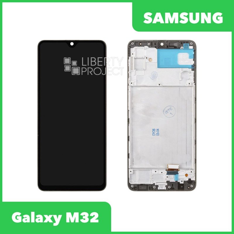 LCD дисплей для Samsung Galaxy M32 SM-M325 в сборе с тачскрином в рамке Incell (черный) — фото 2