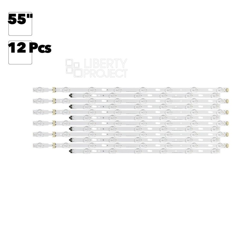 Светодиодная подсветка для телевизоров 55" LM41-00136A LM41-00135A 34798A (комплект 12 шт.) — фото 2