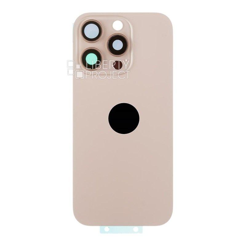 Задняя крышка для iPhone 16 Pro (золотой) в сборе со стеклом камеры, MagSafe — фото 4