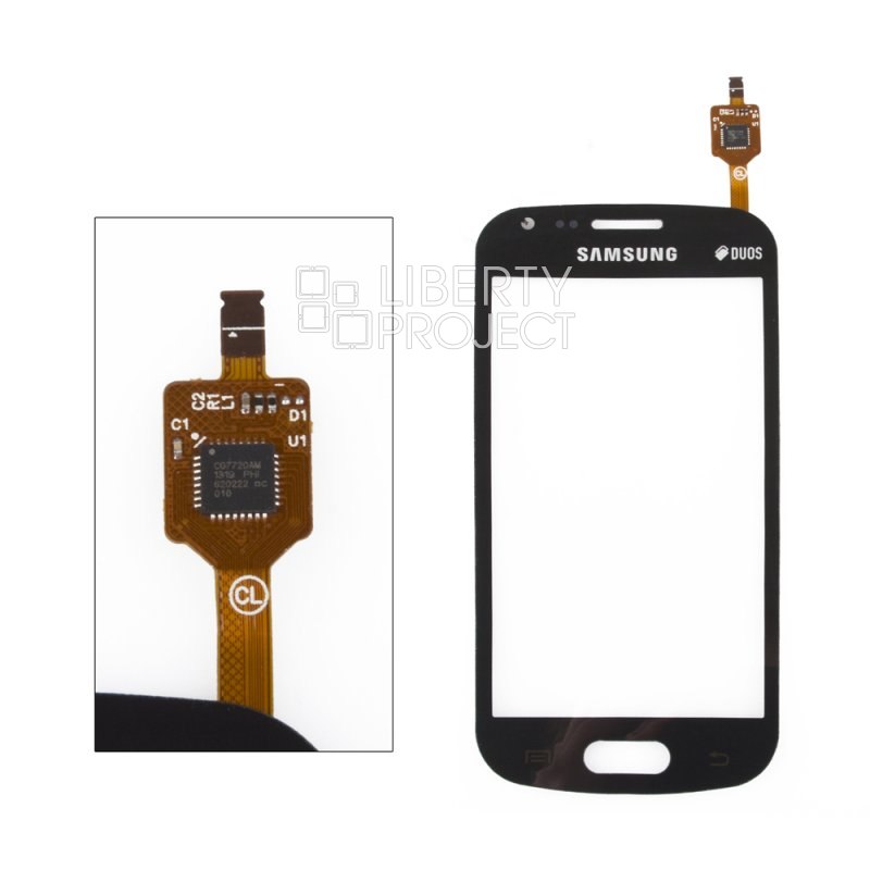 Тачскрин для Samsung Galaxy S Duos GT-S7562 1-я категория (черный)