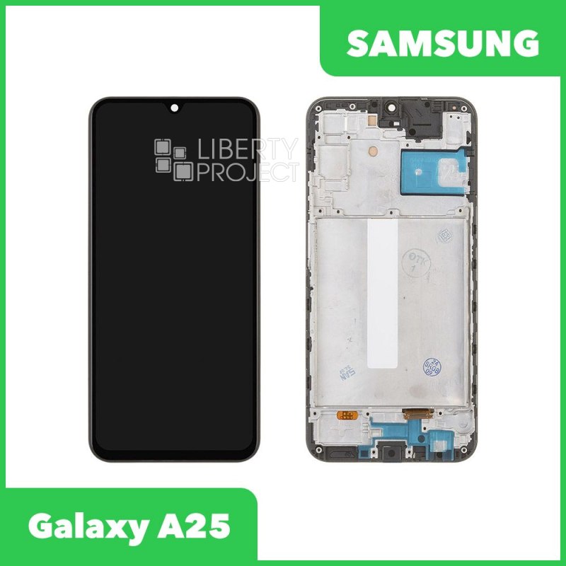 LCD дисплей для Samsung Galaxy A25 SM-A256 в сборе в рамке incell (черный) — фото 2
