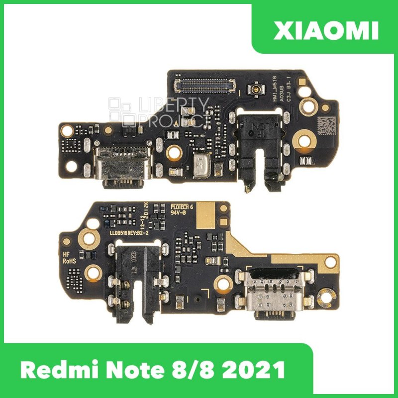 Шлейф/FLC Xiaomi Redmi Note 8/Redmi Note 8 2021 на системный разъём/разъём гарнитуры/микрофон, ориг — фото 2
