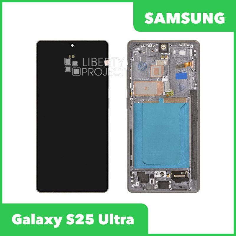LCD дисплей для Samsung Galaxy S25 Ultra SM-S938 в сборе в рамке Soft OLED 120 Гц (черный) — фото 2