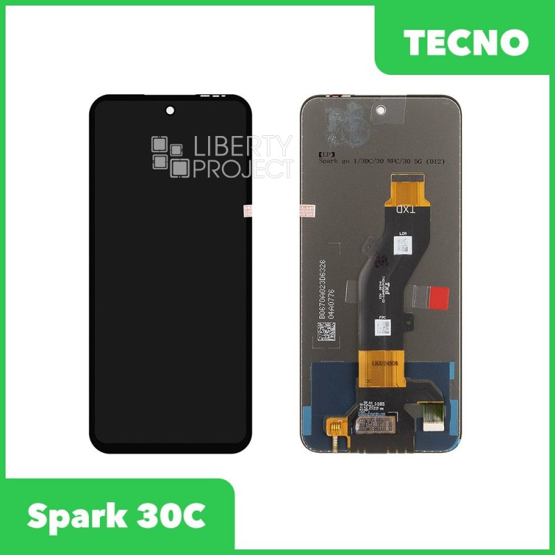 LCD дисплей для Tecno Spark 30C с тачскрином (черный) 100% OR — купить оптом в интернет-магазине Либерти