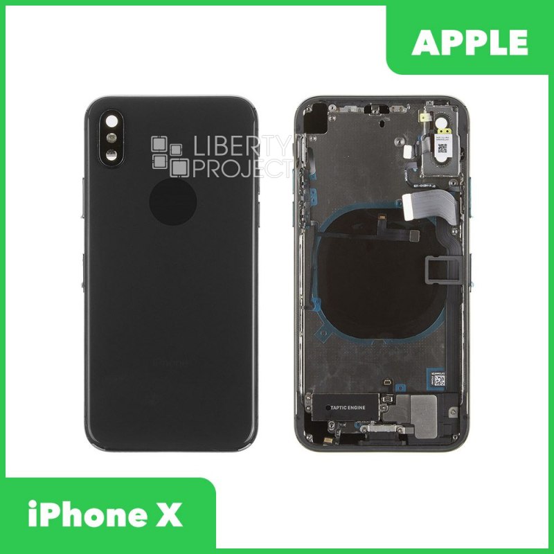 Корпус для Apple iPhone X в сборе со шлейфами (серый космос) — фото 2