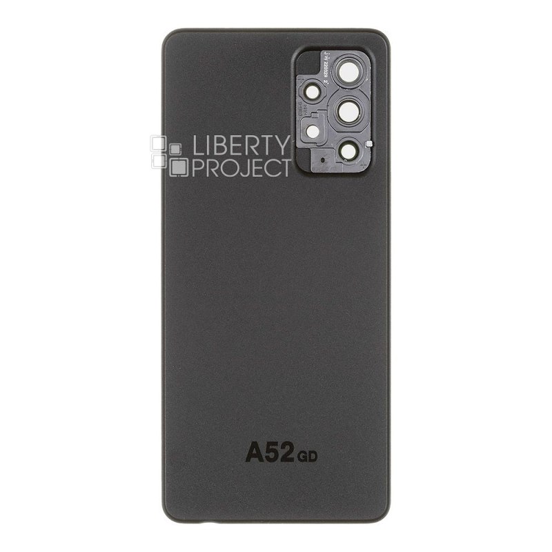 Задняя крышка для Samsung Galaxy A52/A52 5G/A52s 5G SM-A525F/A526B/A528B со стеклом камеры (черный) — фото 3