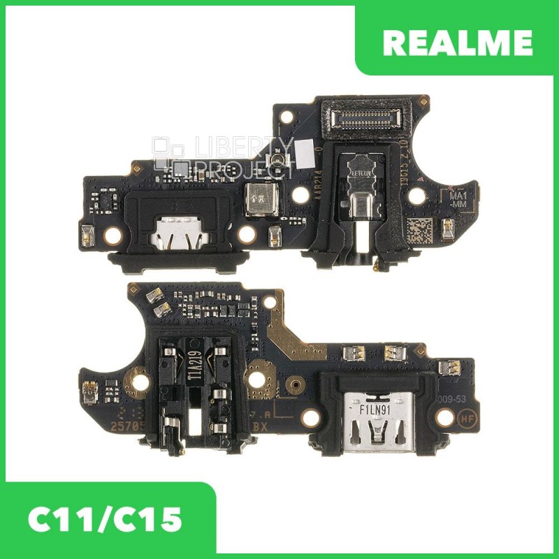 Шлейф/FLC Realme C11/C15 (RMX2185/RMX2180) на системный разъём/разъём гарнитуры/микрофон (оригинал) — фото 2