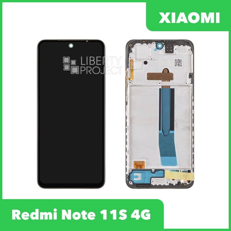 _LCD дисплей для Xiaomi Redmi Note 11S 4G в рамке (черный) 100% OR SP — фото 2