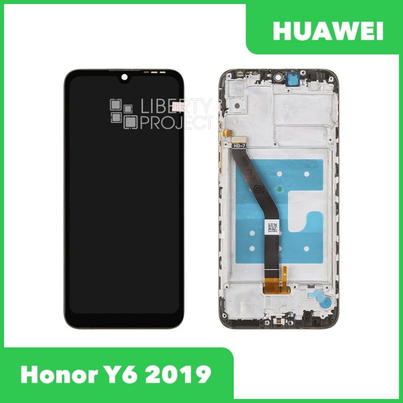 LCD дисплей для Huawei Honor Y6 2019 с тачскрином в рамке (черный) OR LCD — фото 2