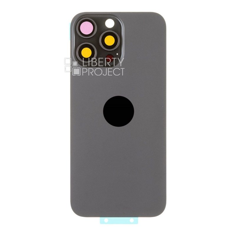 Задняя крышка для iPhone 16 Pro MAX (черный) в сборе со стеклом камеры, MagSafe — фото 4