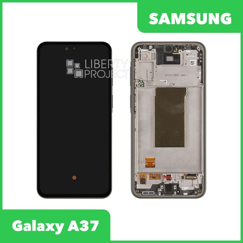 LCD дисплей для Samsung Galaxy A37 SM-A376E в рамке (черный) 100% OR SP — фото 2