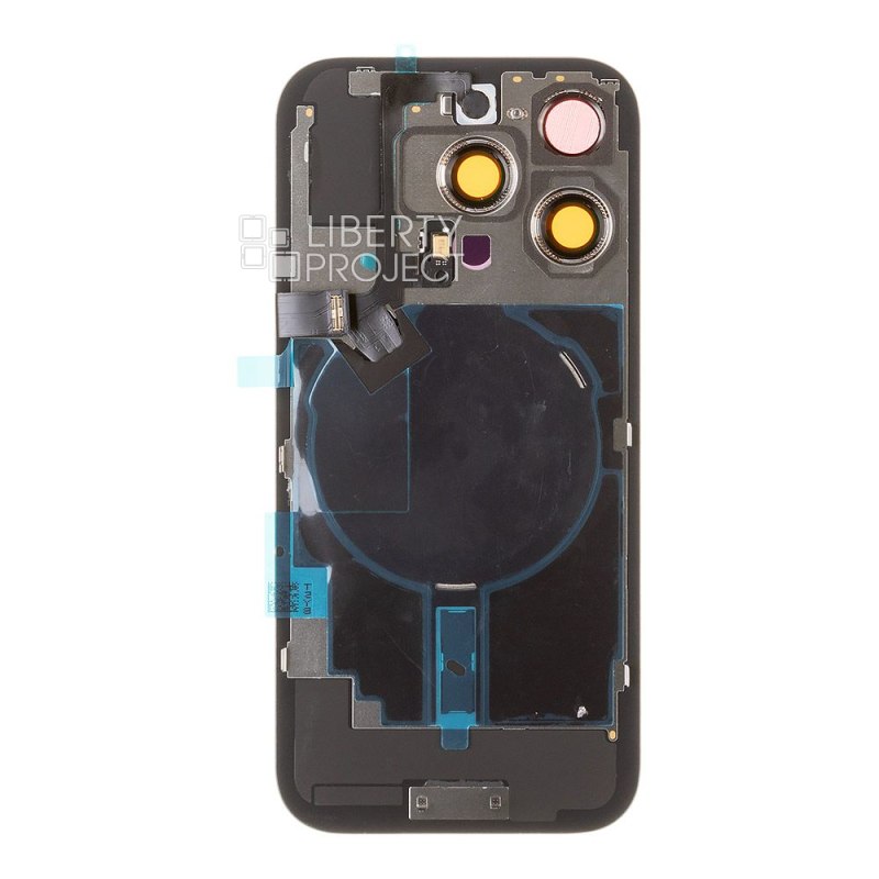 Задняя крышка для iPhone 16 Pro (титановый) в сборе со стеклом камеры, с шлейфом MagSafe — фото 3