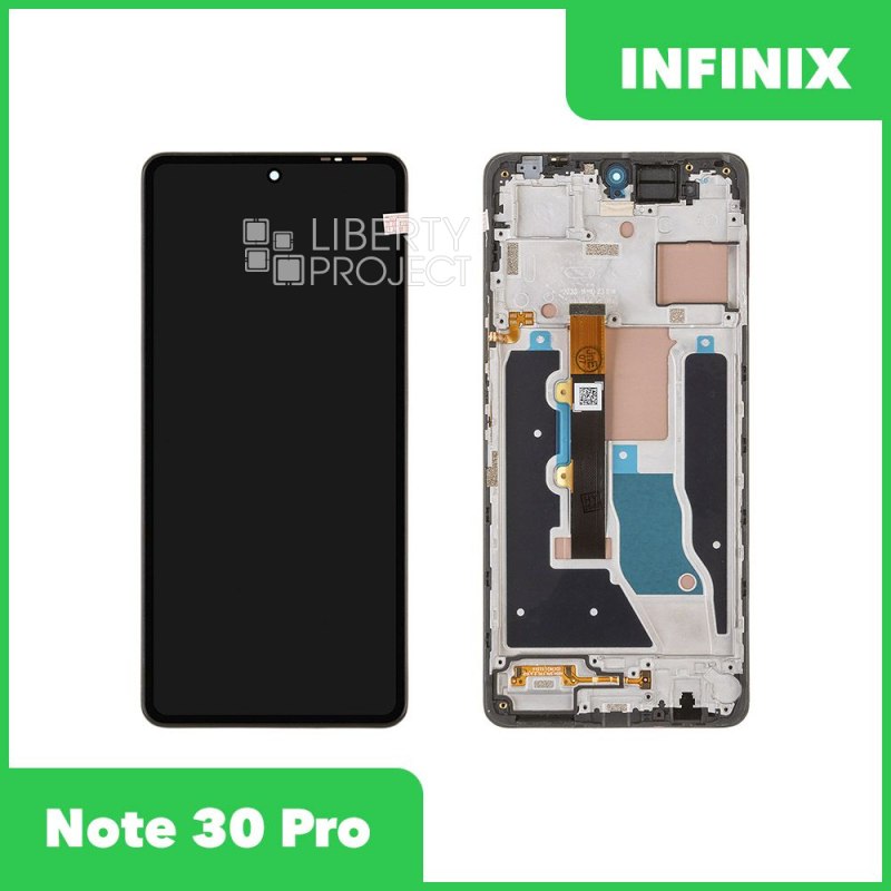 LCD дисплей для Infinix Note 30 Pro (X678B) с тачскрином в рамке (черный) OR LCD — фото 2