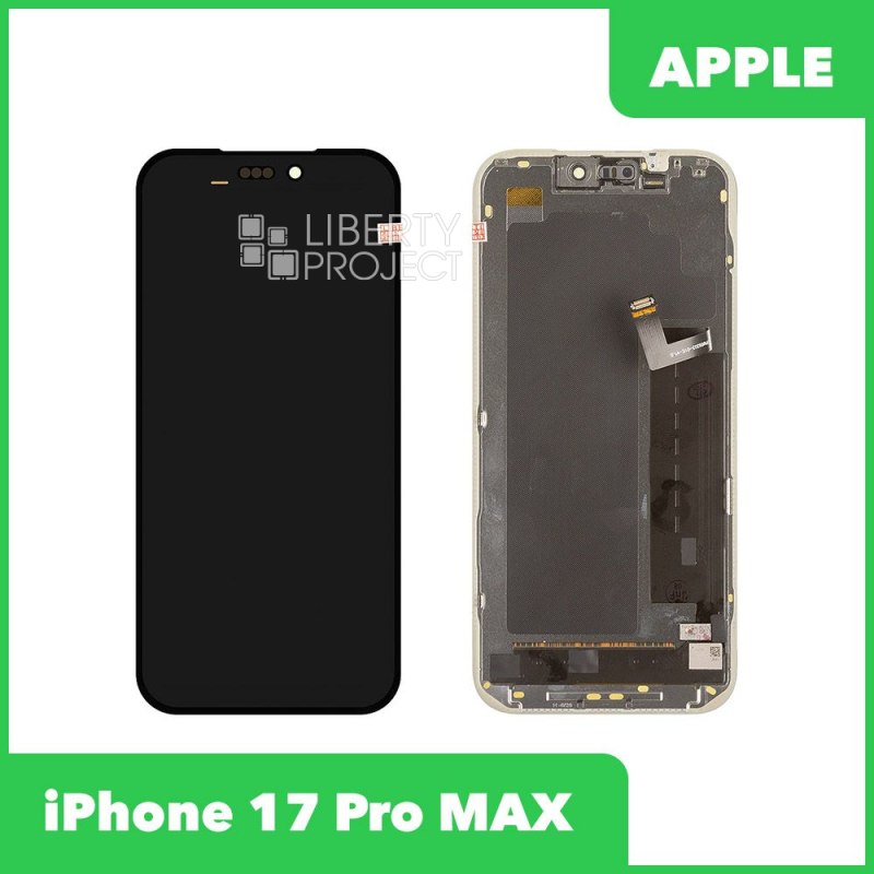 LCD дисплей для Apple iPhone 17 Pro MAX (черный) матрица DD HARD OLED (привязка без пайки) — фото 2