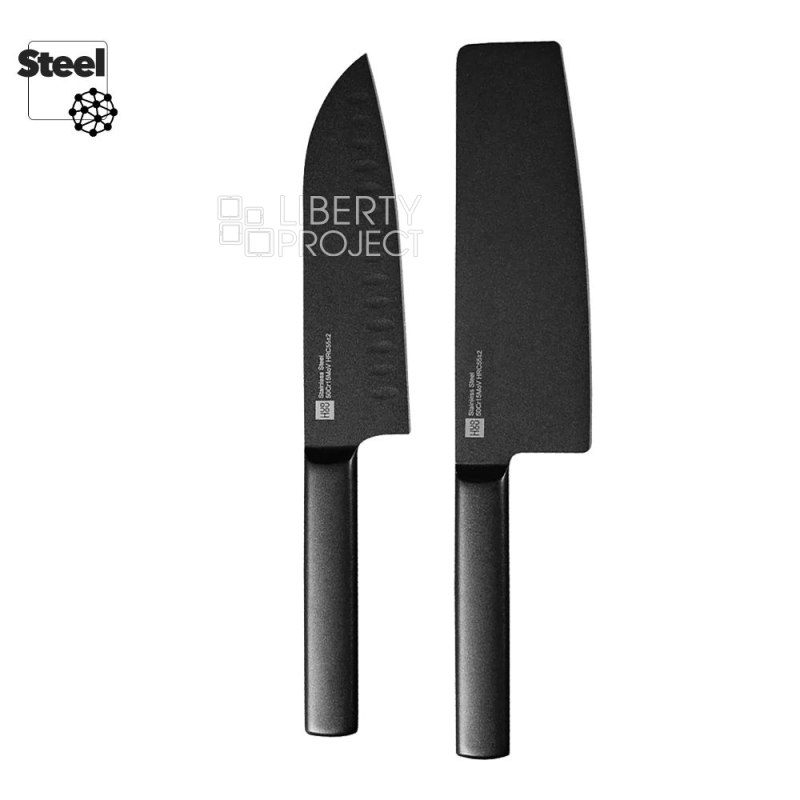 Набор ножей Xiaomi Huohou Black Heat Knife Set HU0015 (черный) — купить оптом в интернет-магазине Либерти