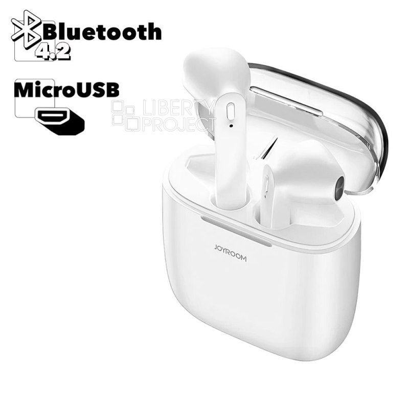 TWS Bluetooth гарнитура JOYROOM JR-T04 TWS Wireless Bluetooth Headset (белая)