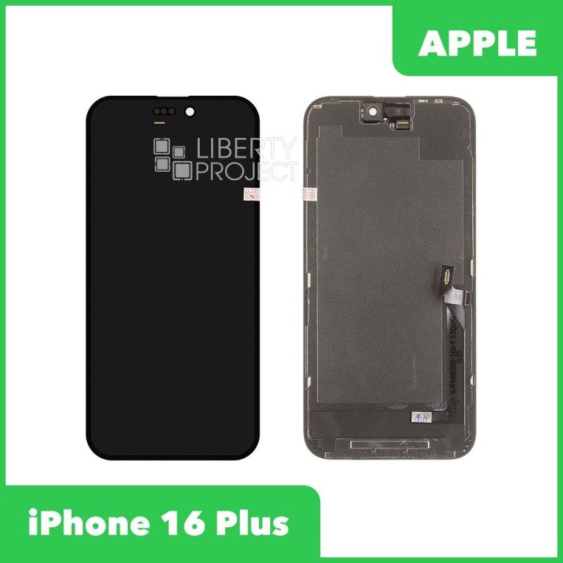LCD дисплей для Apple iPhone 16 Plus (черный) матрица ZY OLED (привязка без пайки) — фото 2