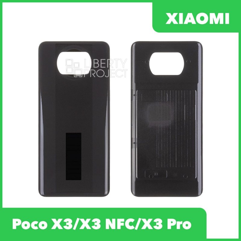 Задняя крышка для Xiaomi Poco X3/Poco X3 NFC (M2007J20CG)/Poco X3 Pro (M2102J20SG) (серый) — фото 2