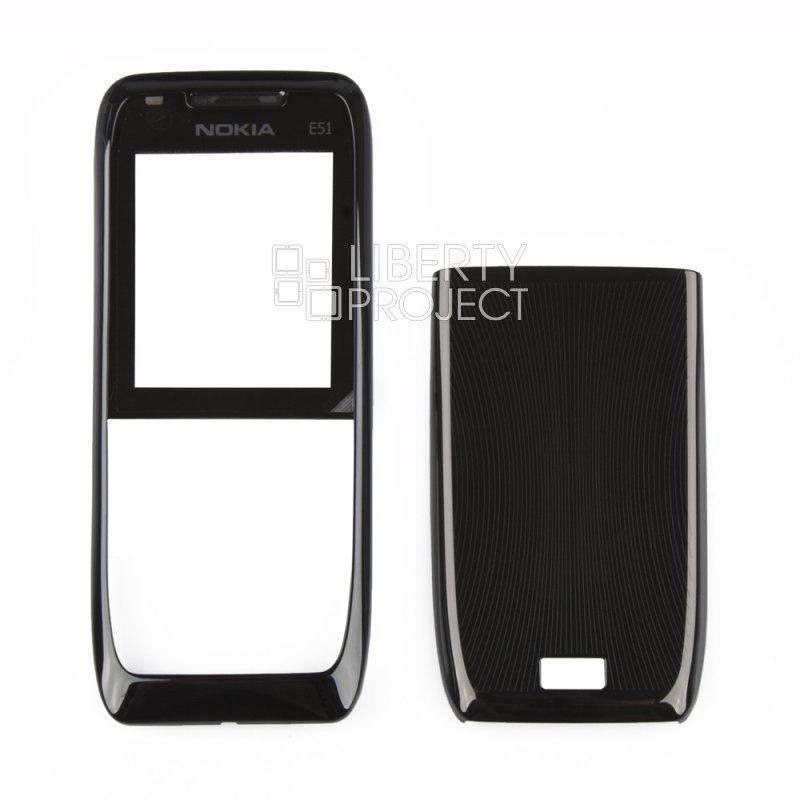 Корпус Nokia E51 без средней части (черный) HIGH COPY