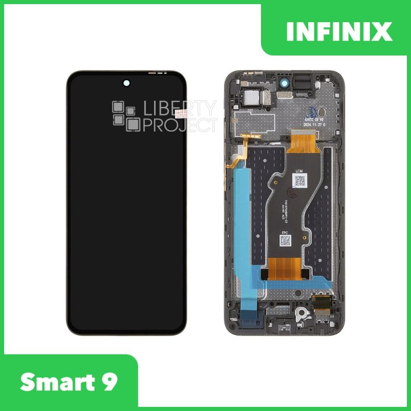 LCD дисплей для Infinix Smart 9 (X6532) с тачскрином в рамке (черный) OR LCD — фото 2