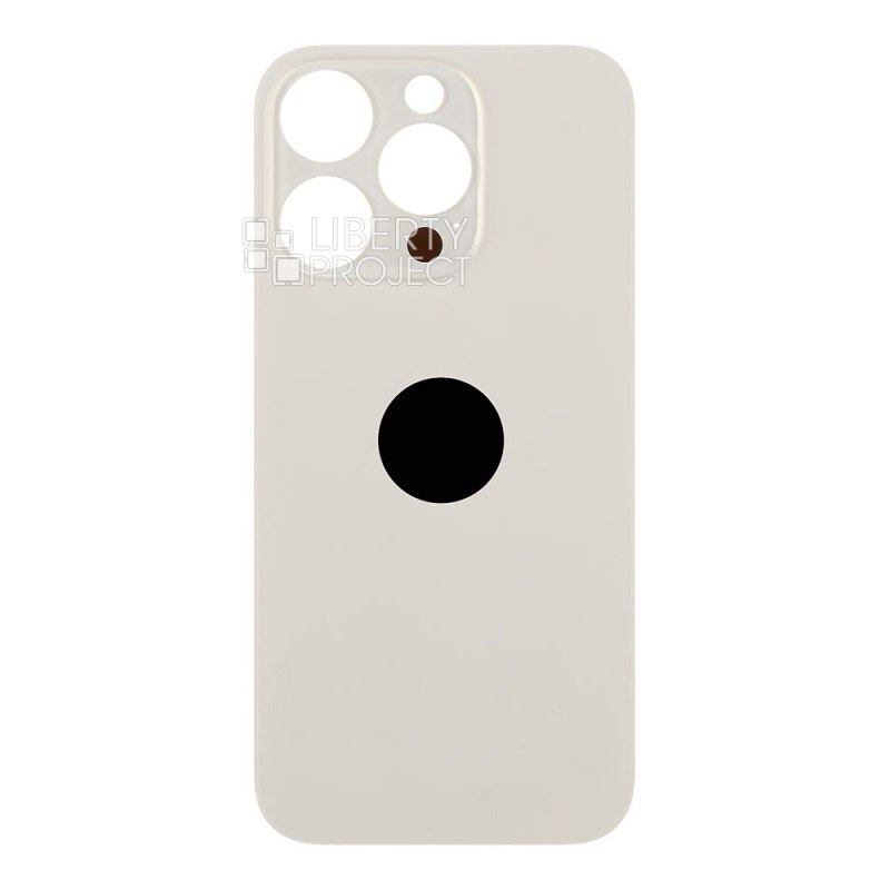 Задняя крышка для iPhone 14 Pro (золотой) с логотипом, монолит, premium — фото 5