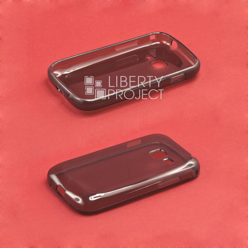 Силиконовый чехол для Samsung S6802 TPU Case (черный прозрачный)