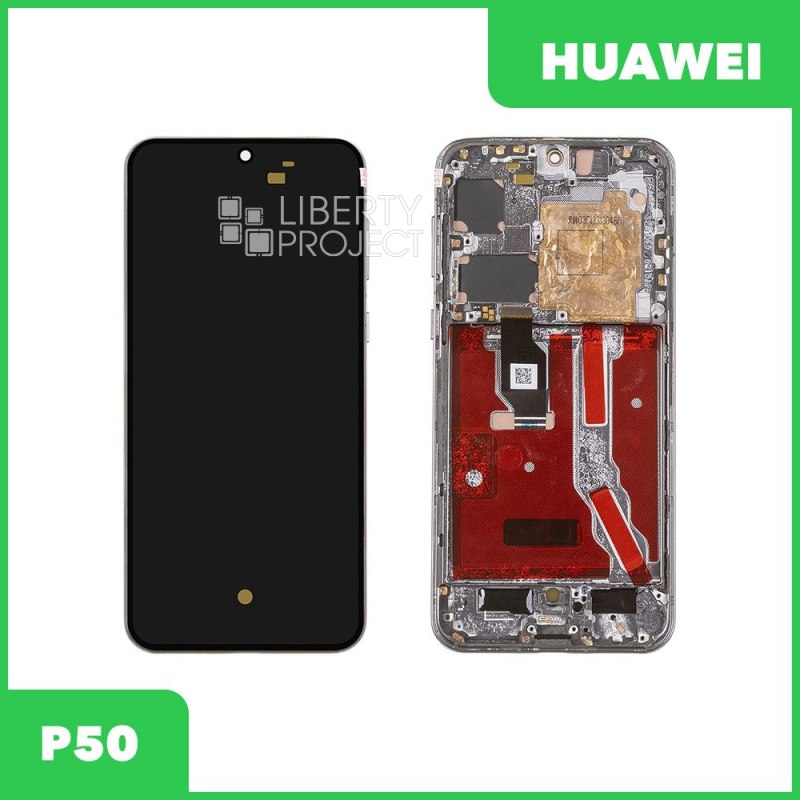 LCD дисплей для Huawei P50 (ABR-LX9) с тачскрином в рамке SOFT OLED (черный) 100% OR LCD — фото 2