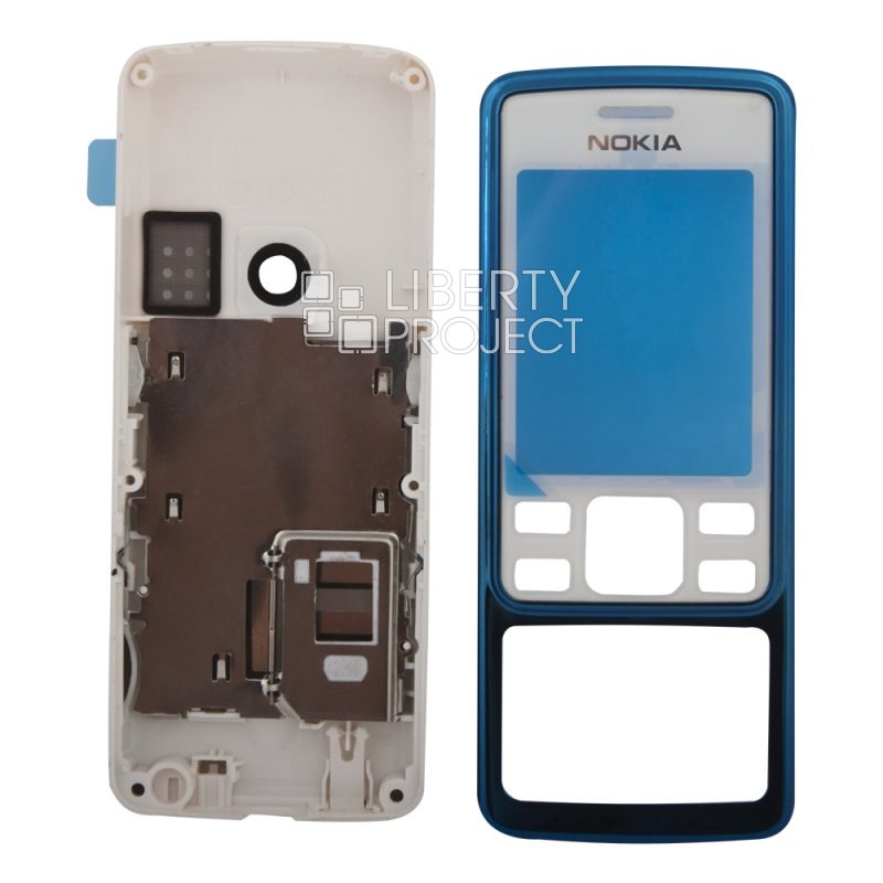 Корпус Nokia 6300 (голубой/белый) HIGH COPY