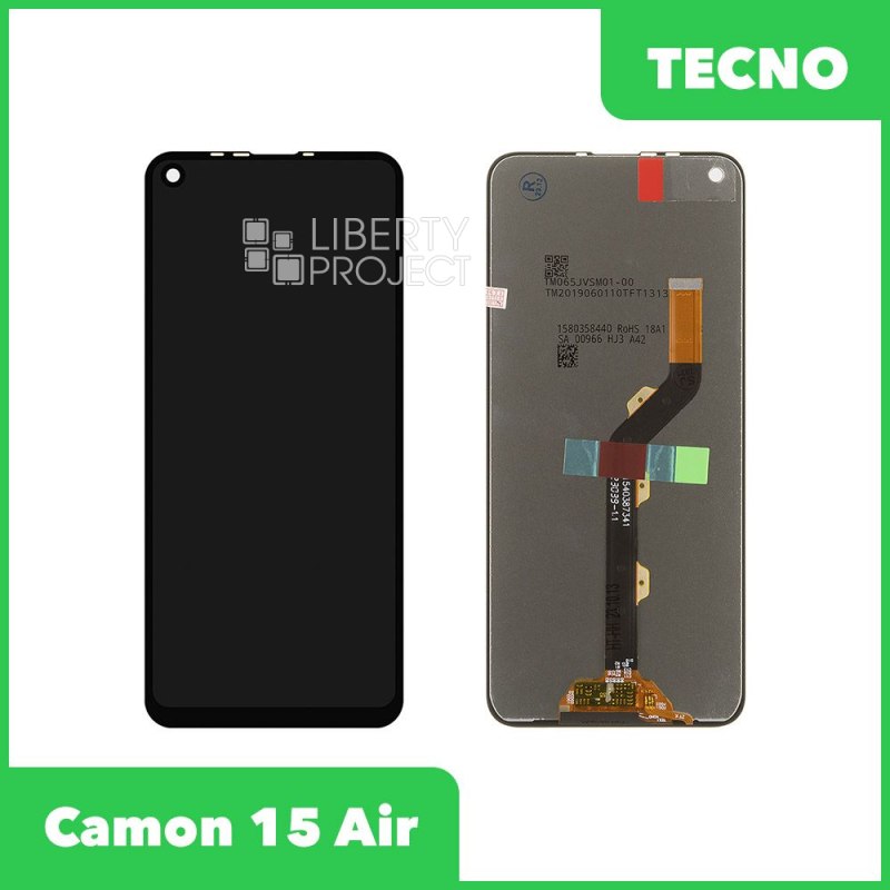 LCD дисплей для Tecno Camon 15 Air с тачскрином (черный) 100% OR — фото 2