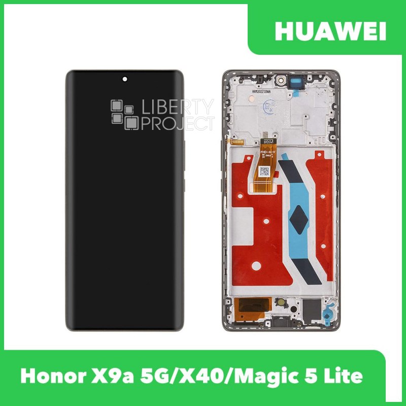 LCD дисплей для Huawei Honor X9a 5G/X40/Magic 5 Lite (RMO-NX1) с тачскрином в рамке (черный) 100% OR — фото 2