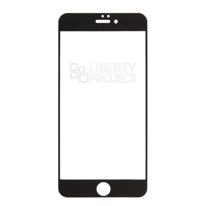 Защитное стекло &quot;LP&quot; для iPhone 6/6s Plus Tempered Glass с рамкой 0,33 мм, 2,5D  9H (ударопрочное/черный)