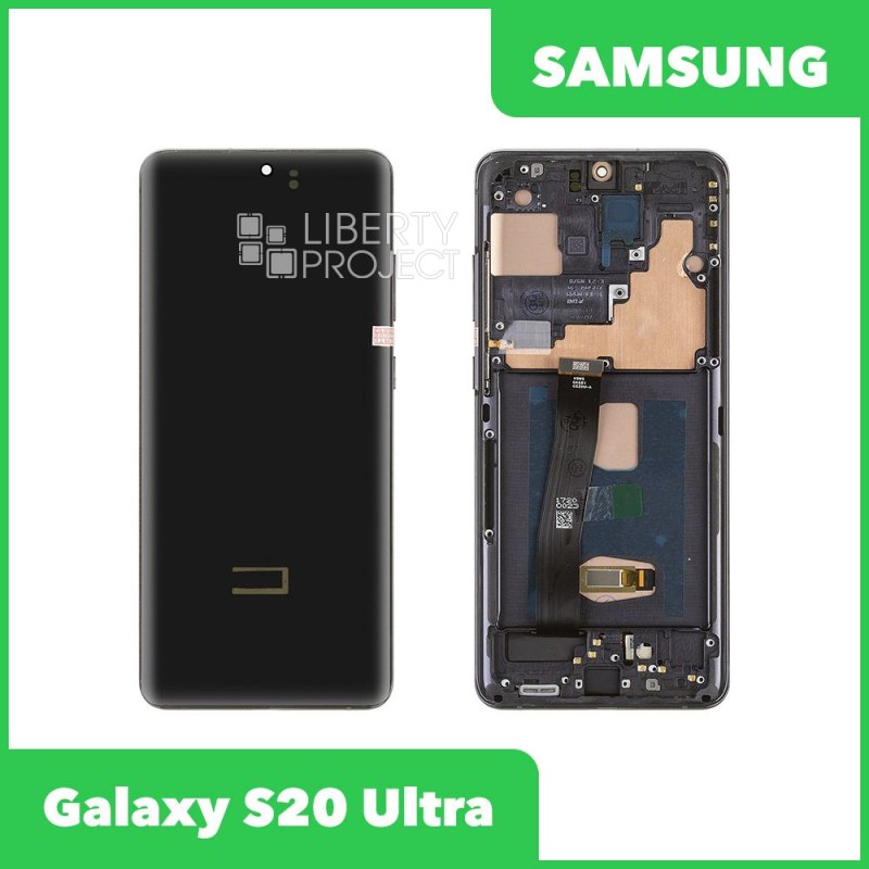 LCD дисплей для Samsung Galaxy S20 Ultra SM-G988 в сборе в рамке CK Soft OLED (черный) — фото 2