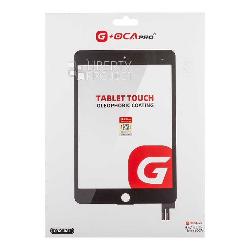 Тачскрин для Ipad Pro 11 (S3/S4) 2021/2022G+OCA PRO олеофобное покрытие (черный)+OCA — фото 3