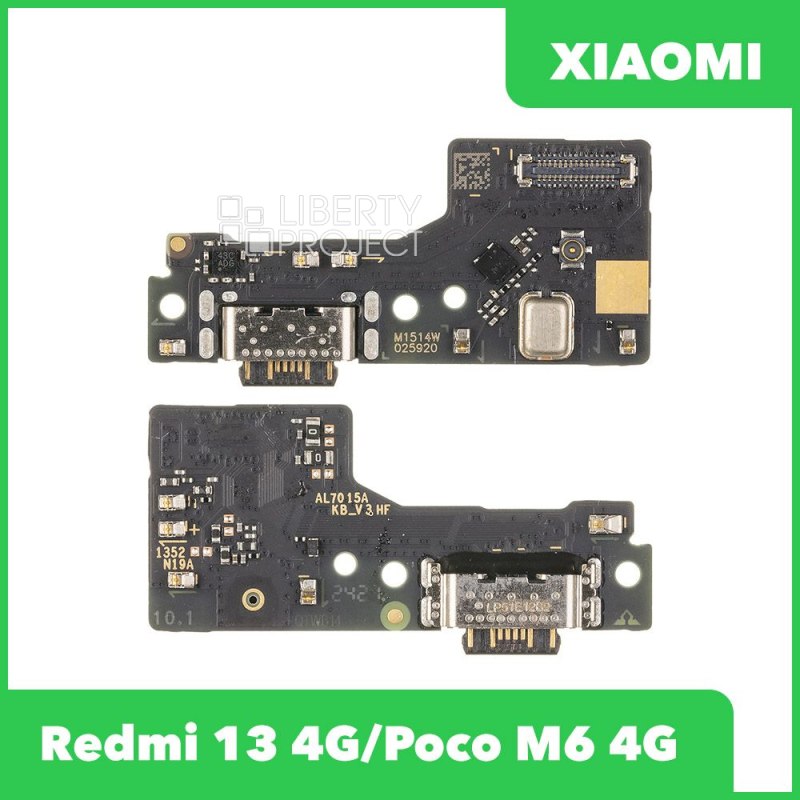 Шлейф/FLC Xiaomi Redmi 13 4G / Poco M6 4G на системный разъём/микрофон, ориг — фото 2