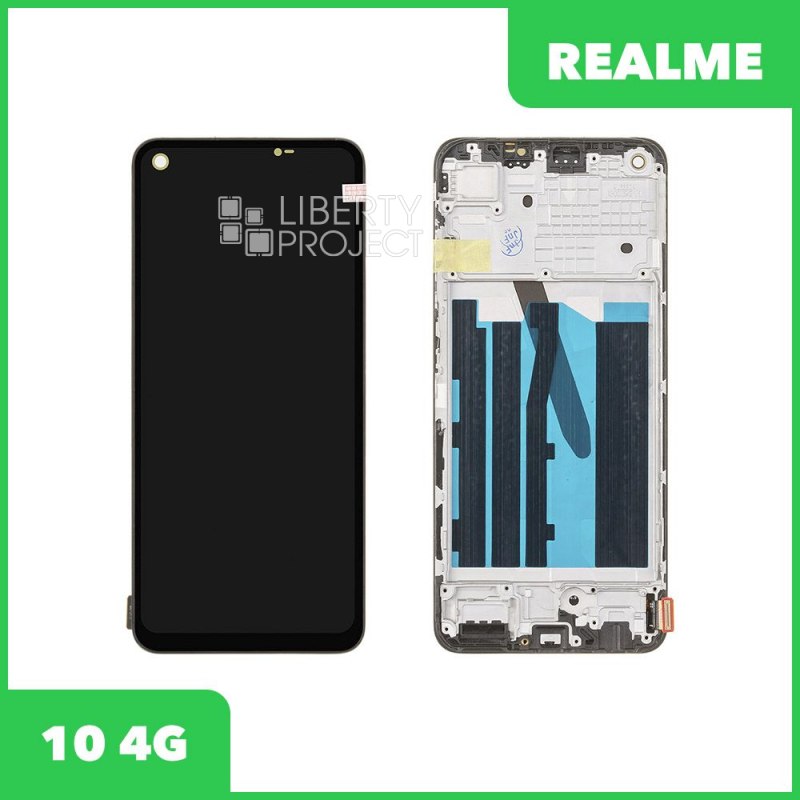 LCD дисплей для Realme 10 4G (RMX3630) с таскрином в рамке AMOLED (черный) 100% OR — фото 2