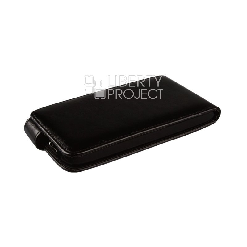 Чехол для Huawei Ascend G610 раскладной (кожаный/черный)