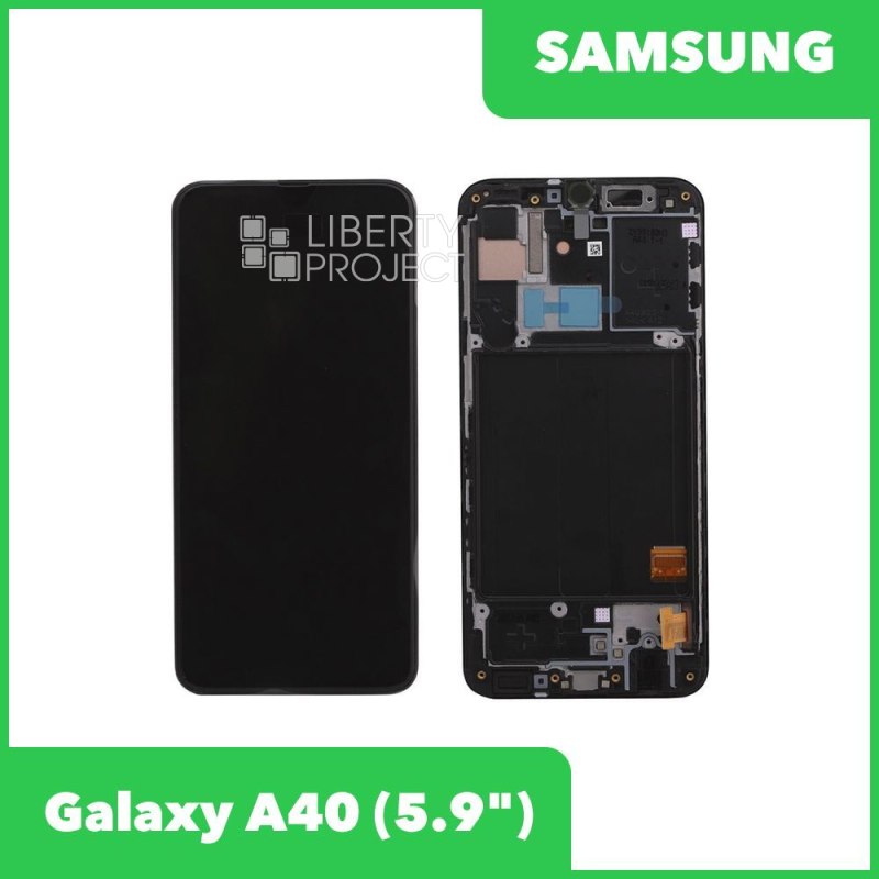 Дисплей для Samsung Galaxy A40 SM-A405 в сборе (черный) 100% оригинал — купить оптом в интернет-магазине Либерти