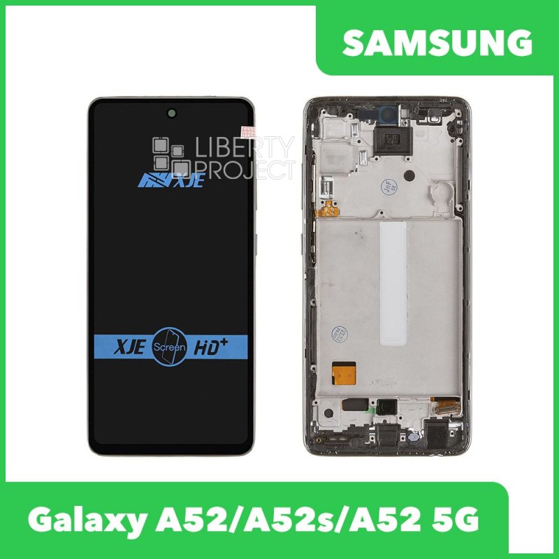 LCD дисплей для Samsung Galaxy A52 / A52s / A52 5G SM-A525 в сборе в рамке incell (черный) XJE HD+ — фото 2