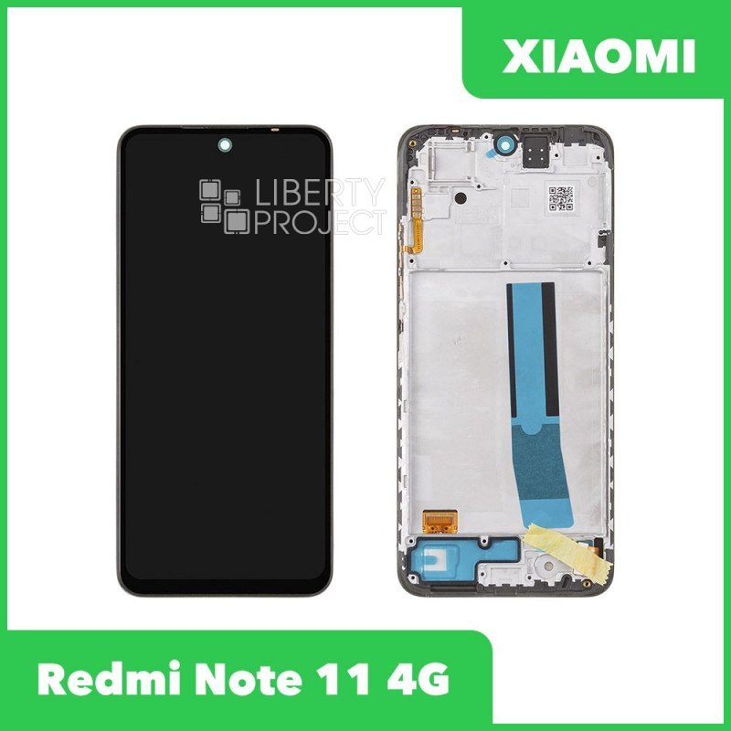 LCD дисплей для Xiaomi Redmi Note 11 4G с тачскрином в рамке (черный) 100% OR SP — фото 2