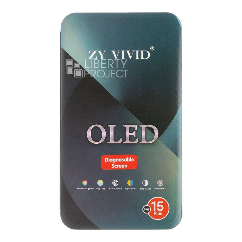 LCD дисплей для Apple iPhone 15 Plus (черный) матрица ZY OLED (привязка без пайки) — фото 4