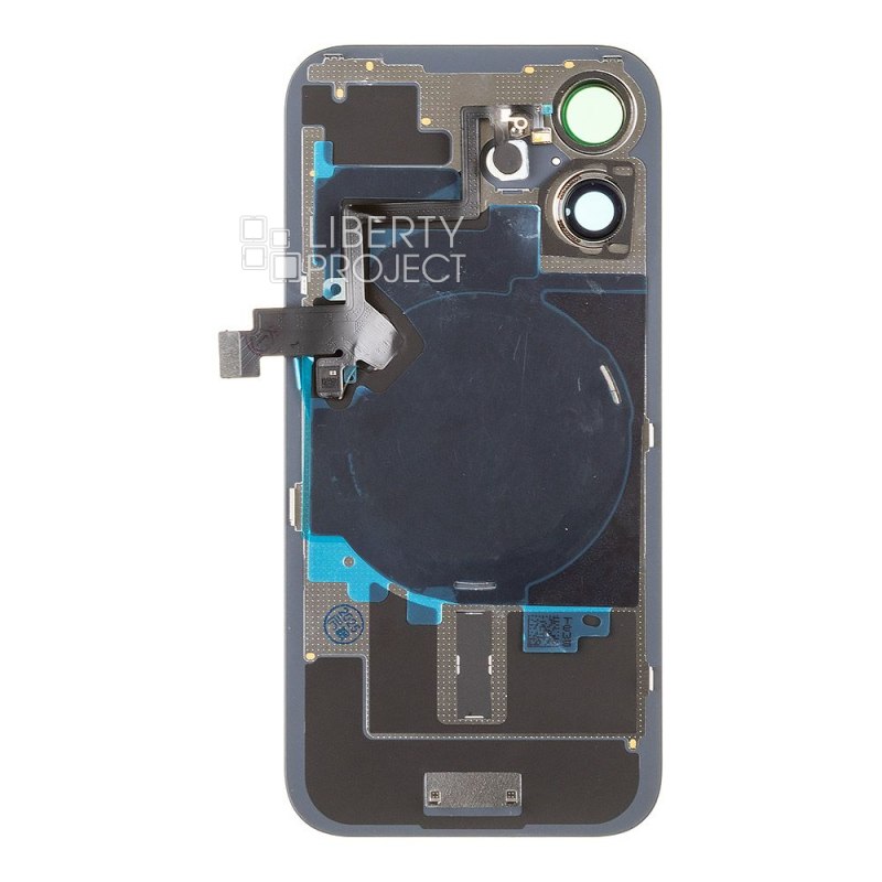 Задняя крышка для iPhone 16 (черный) в сборе со стеклом камеры, с шлейфом MagSafe — фото 3
