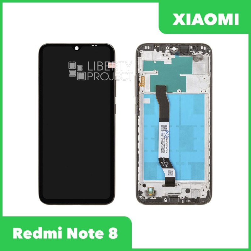 LCD дисплей для Xiaomi Redmi Note 8 с тачскрином в рамке (черный) OR LCD — фото 2